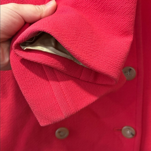 J. Crew Vintage Lady Day Lined Double Breasted Wool Thinsulate Pink Coral 56069 - Picture 10 of 10